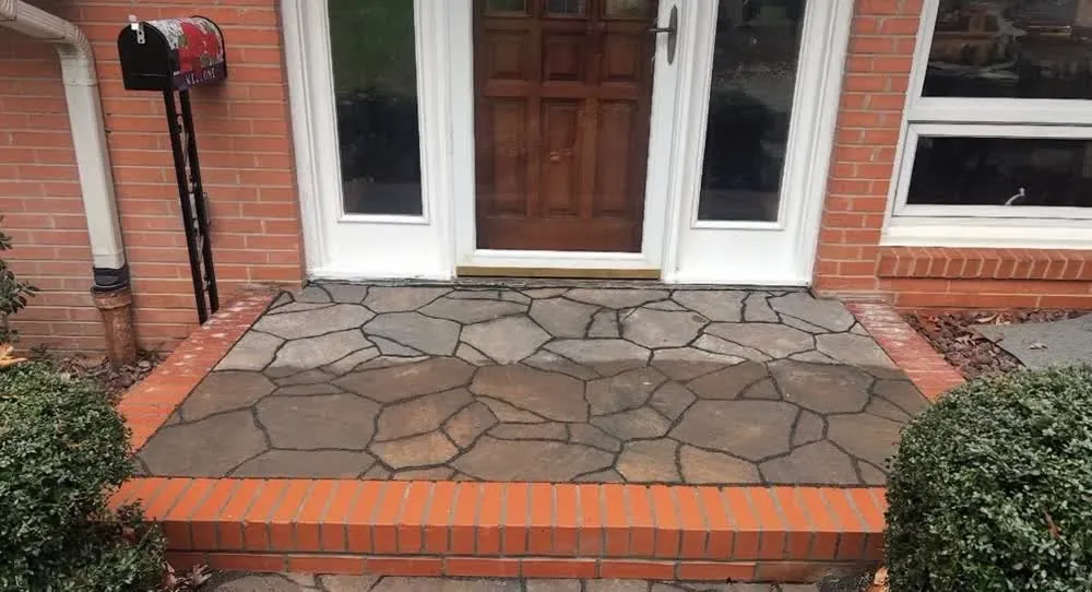 Flagstone entry steps