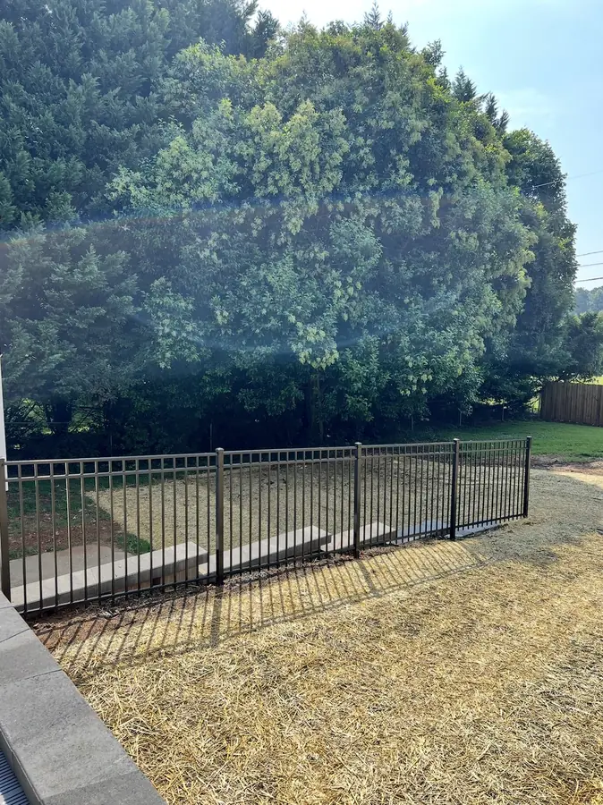 Black ornamental aluminum fence