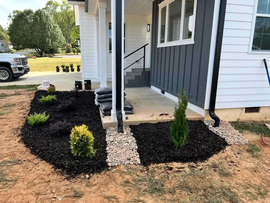 Fresh foundation planting