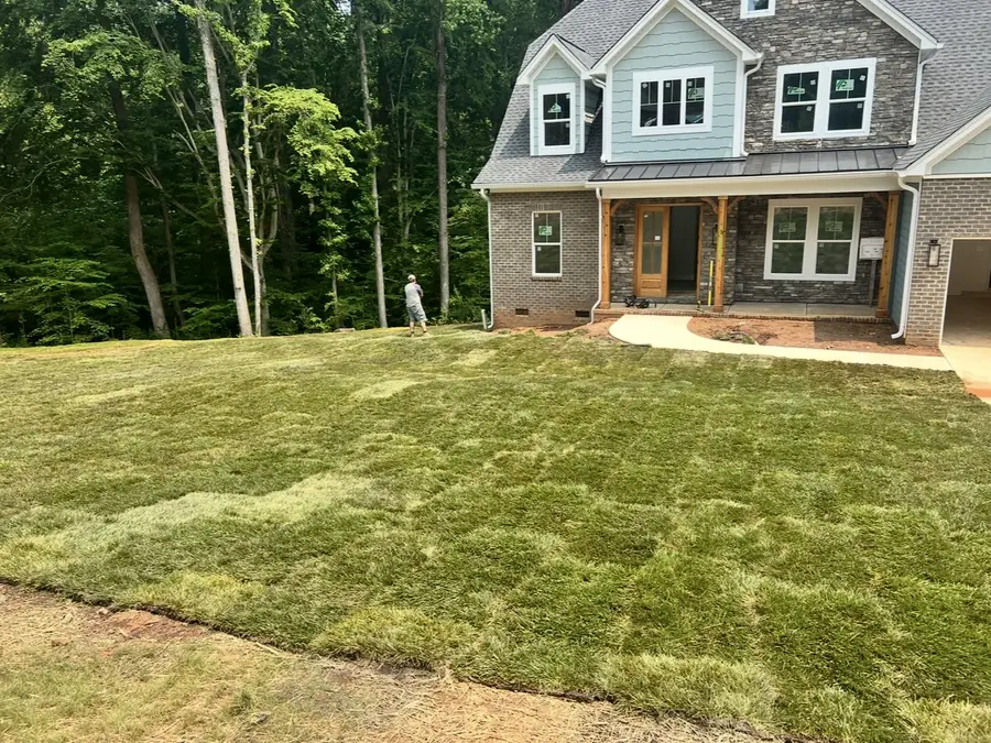 Fresh sod at a new build