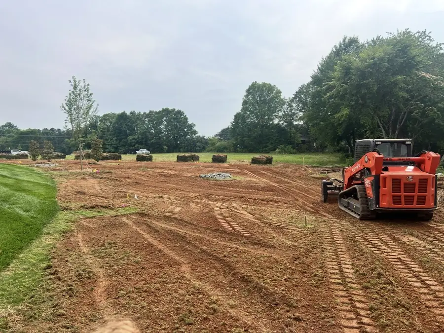 Freshly graded lot ready for sod