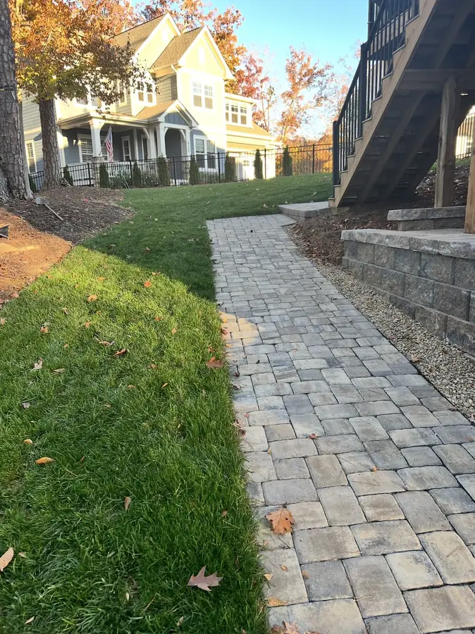 Paver walkway on a slope